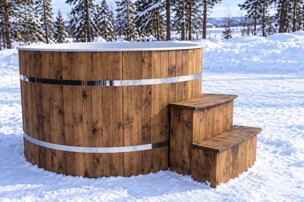 Huvudbild Badtunna Ø200 Integrerad kamin Premium