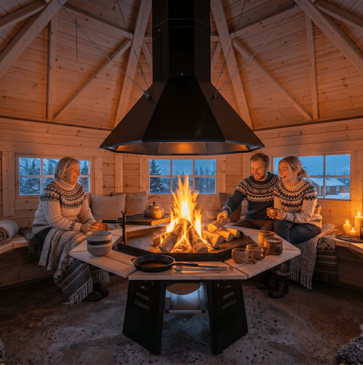 Grillkåta 17 Royal - Halvrund timmer