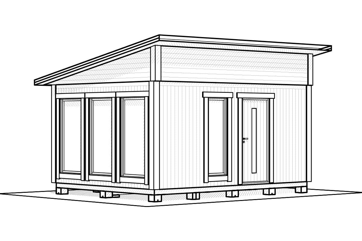 Attefallshus Njuta Funkis 20-3 